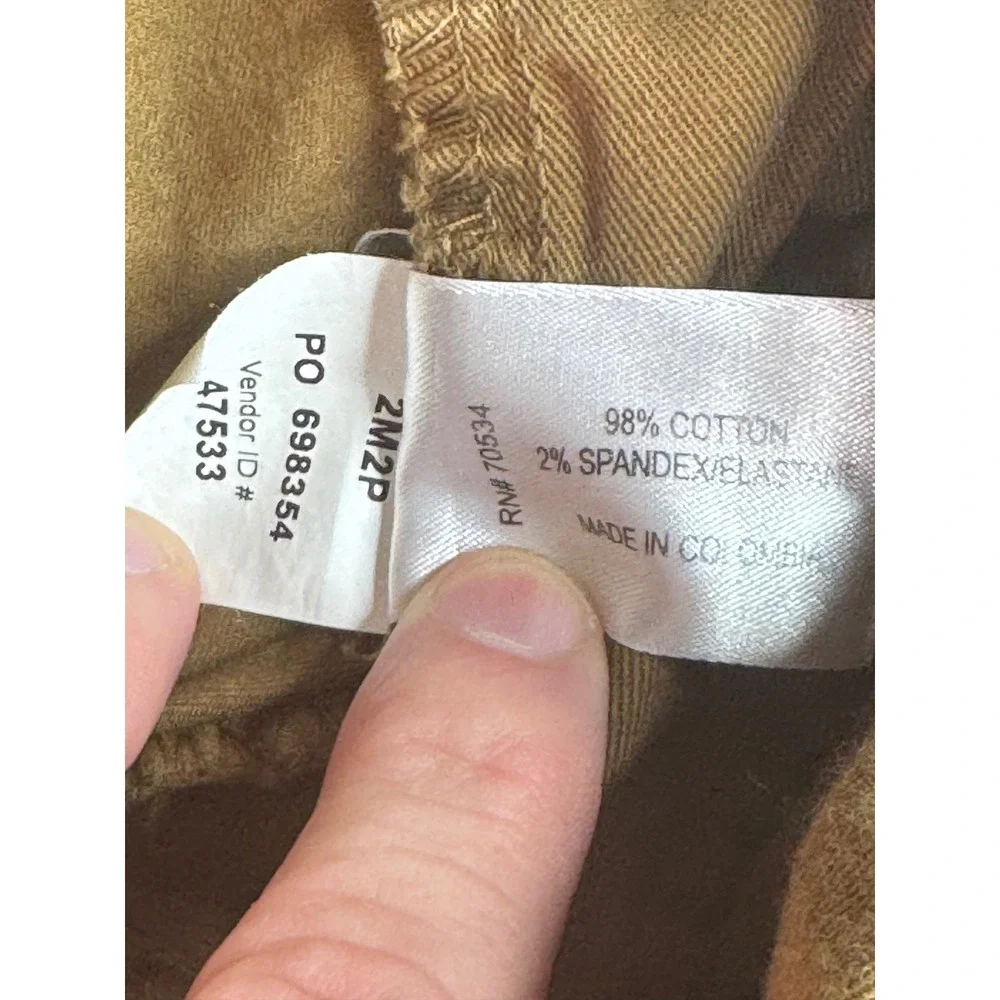 Orvis Mens 36x30 Chino Pants Tobacco Brown Cotton Stretch Straight Leg Twill
